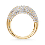 14K Yellow Gold Lab Grown Diamond 3 7/8 ct. tw. Fashion Ring, close-up of the diamond setting
