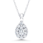 10K White Gold Lab Grown Diamond 1/4 Ct.Tw. Pear Pendant  Picasso Gold & Diamond Jewelry