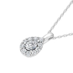 10K White Gold Lab Grown Diamond 1/4 Ct.Tw. Pear Pendant  Picasso Gold & Diamond Jewelry