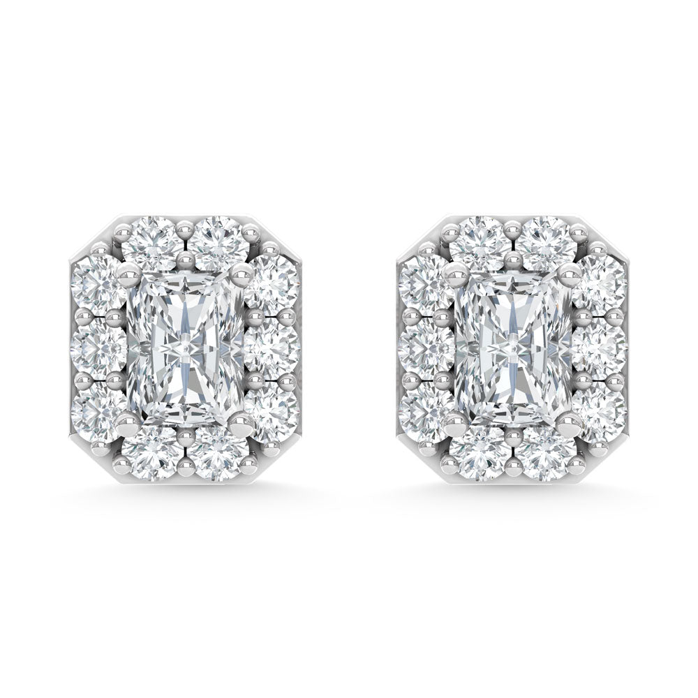 10K White Gold Lab Grown Diamond 1/3 Ct.Tw. Radiant Earrings  Picasso Gold & Diamond Jewelry