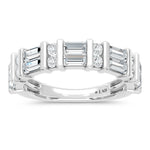 Lab-grown diamond 1/2 Ct. fashion band in 14K White Gold, product photography on a plain background.