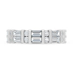 Lab-grown diamond 1/2 Ct. fashion band in 14K White Gold, studio shot.
