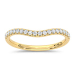 14K Yellow Gold Lab Grown Diamond 1/6 ct. tw. Chevron Band | Picasso Gold & Diamond
