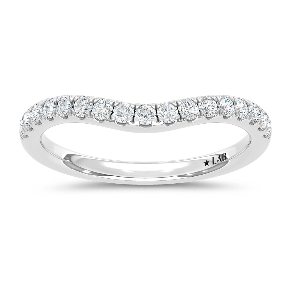14K White Gold Lab Grown Diamond 1/3 ct. tw. Chevron Band | Picasso Gold & Diamond