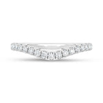 14K White Gold Lab Grown Diamond 1/3 ct. tw. Chevron Band, side profile view showing the band