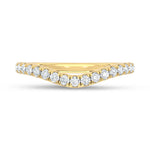 14K Yellow Gold Lab Grown Diamond 1/3 ct. tw. Chevron Band, side profile view showing the band