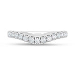 14K White Gold Lab Grown Diamond 1/2 ct. tw. Chevron Band, side profile view showing the band
