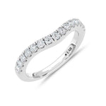 14K White Gold Lab Grown Diamond 1/2 ct. tw. Chevron Band, top view of the diamonds