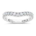 14K White Gold 3/4 ct. tw. Lab Grown Diamond Chevron Band | Picasso Gold & Diamond