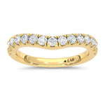 14K Yellow Gold 3/4 ct. tw. Lab Grown Diamond Chevron Band | Picasso Gold & Diamond