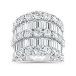 14K White Gold Lab Grown Diamond 8 ct. tw. Fashion Band, side profile view showing the band