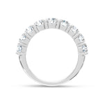 14K White Gold Lab Grown Diamond 8 ct. tw. Fashion Band, close-up of the diamond setting