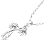 14K White Gold Lab Grown Diamond 1/10 Ct.Tw.Fashion Pendant  Picasso Gold & Diamond Jewelry