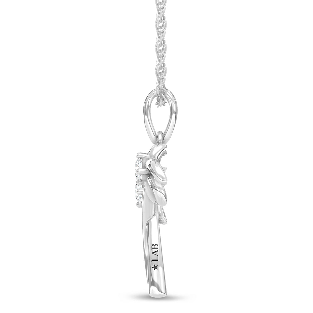 14K White Gold Lab Grown Diamond 1/10 Ct.Tw.Fashion Pendant  Picasso Gold & Diamond Jewelry