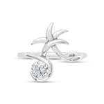14K White Gold Lab Grown Diamond 1/2 ct. tw. Fashion Ring, detailed angle view