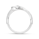 14K White Gold Lab Grown Diamond 1/2 ct. tw. Fashion Ring, close-up of the setting