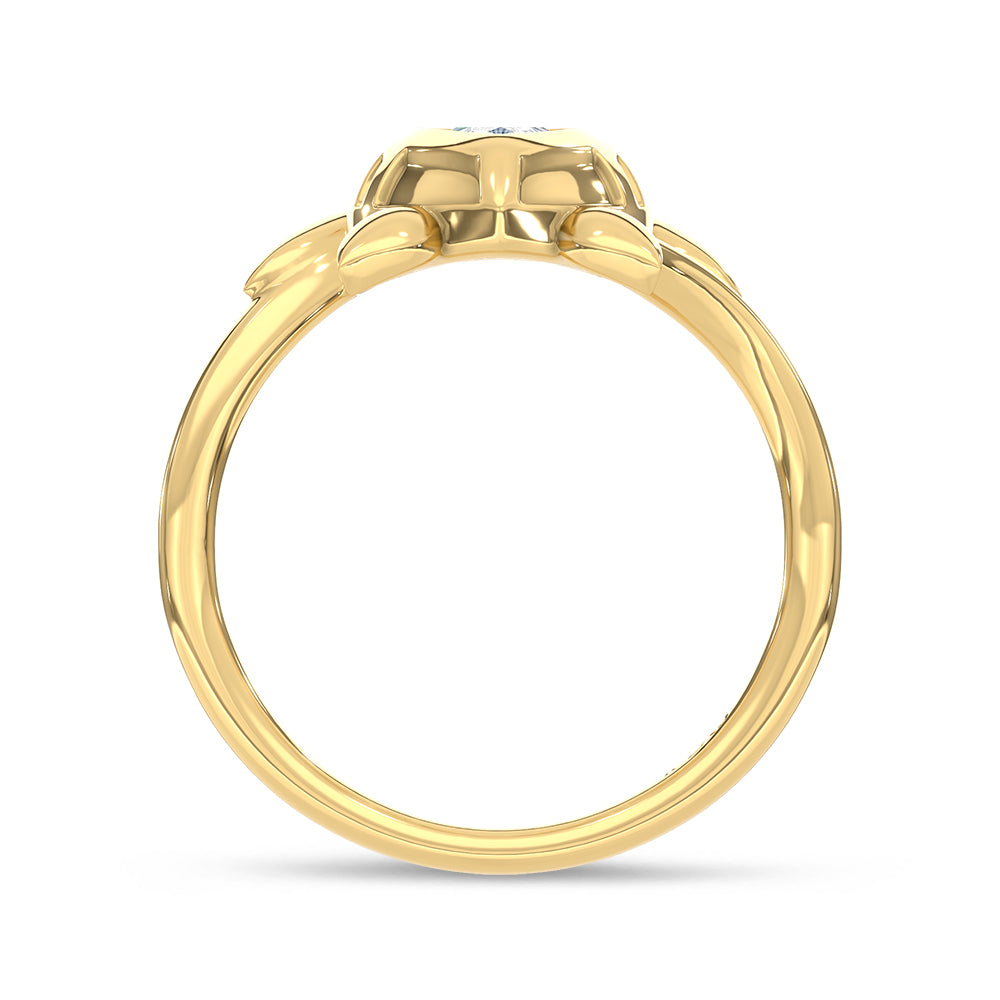 14K Yellow Gold Lab Grown Diamond 3/4 ct. tw. Fashion Ring, close-up of the setting