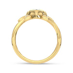 14K Yellow Gold Lab Grown Diamond 3/4 ct. tw. Fashion Ring, close-up of the setting