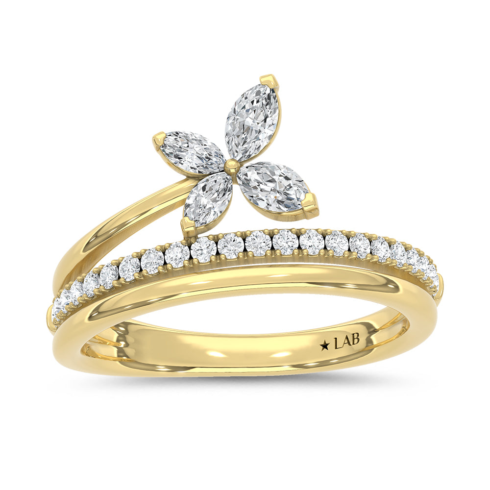 14K Yellow Gold Lab Grown Diamond 1/2 ct. tw. Fashion Ring, third design | Picasso Gold & Diamond