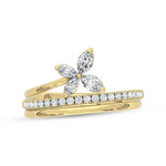 14K Yellow Gold Lab Grown Diamond 1/2 ct. tw. Fashion Ring, third design, side profile view