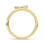 14K Yellow Gold Lab Grown Diamond 1/2 ct. tw. Fashion Ring, third design, close-up of the setting