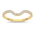 14K Yellow Gold Lab Grown Round Diamond 1/4 ct. tw. Chevron Band | Picasso Gold & Diamond