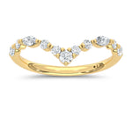 14K Yellow Gold Lab Grown Diamond 3/8 ct. tw. Chevron Band | Picasso Gold & Diamond