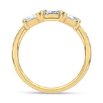 14K Yellow Gold Lab Grown Diamond 3/8 ct. tw. Chevron Band, close-up of the diamond setting