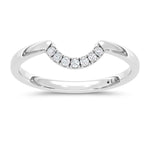 14K White Gold Lab Grown Round Diamond 1/20 ct. tw. Chevron Band | Picasso Gold & Diamond