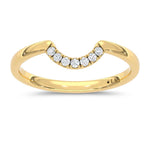 14K Yellow Gold Lab Grown Round Diamond 1/20 ct. tw. Chevron Band | Picasso Gold & Diamond