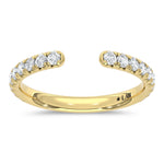 Fashion band in 14K Yellow Gold with lab-grown diamond 1/2 Ct., worn styling view.