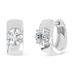 Lab Grown Solitaire Diamond Huggie Hoop Earring | Picasso Gold & Diamond | Complimentary Shipping across USA