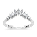 14K White Gold Lab Grown Diamond 1/3 ct. tw. Chevron Band | Picasso Gold & Diamond