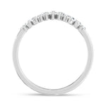 14K White Gold Lab Grown Diamond 1/3 ct. tw. Chevron Band, close-up of the diamond setting