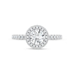 14K White Gold lab-grown diamond 1 5/8 ct.tw. round-shape engagement ring, close-up detail shot.