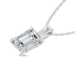 10K White Gold lab-grown diamond 3/8 ct.tw. fashion pendant, close-up detail shot.