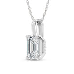 10K White Gold lab-grown diamond 3/8 ct.tw. fashion pendant, side profile view.