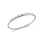 Diamond bangle in 14k White Gold, featuring 1.49 CTW lab grown diamond, side profile view.