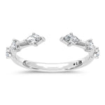 Lab-grown diamond 1/4 Ct. fashion band in 14K White Gold, studio shot.