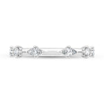 Lab-grown diamond 1/4 Ct. fashion band in 14K White Gold, detail view.