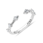 Lab-grown diamond 1/4 Ct. fashion band in 14K White Gold, top-down studio view.
