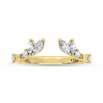 14K Yellow Gold Lab Grown Diamond 1/4 ct. tw. Fashion Band, side profile view showing the band