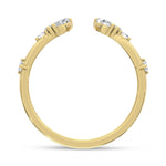 14K Yellow Gold Lab Grown Diamond 1/4 ct. tw. Fashion Band, close-up of the diamond setting
