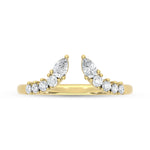 14K Yellow Gold Lab Grown Diamond 1/3 ct. tw. Fashion Band, side profile view showing the band