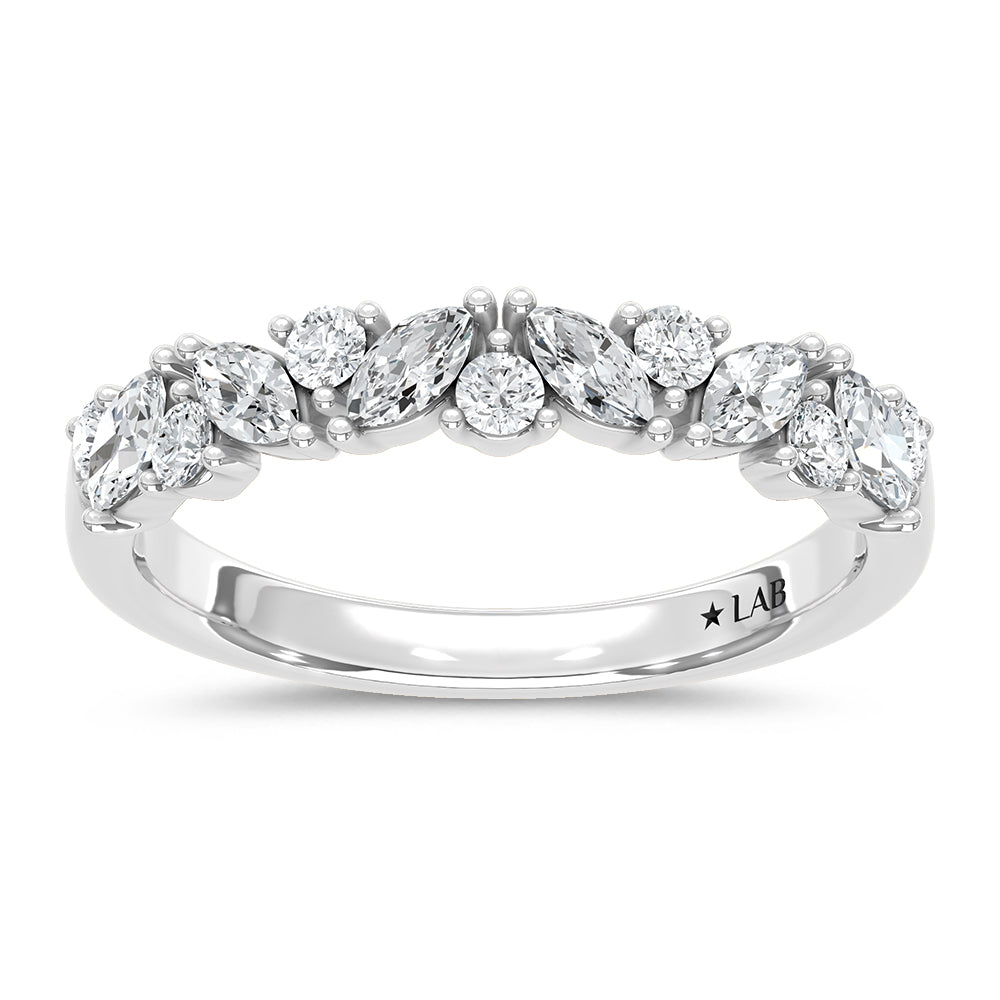 14K White Gold Lab Grown Diamond 5/8 ct. tw. Fashion Band | Picasso Gold & Diamond