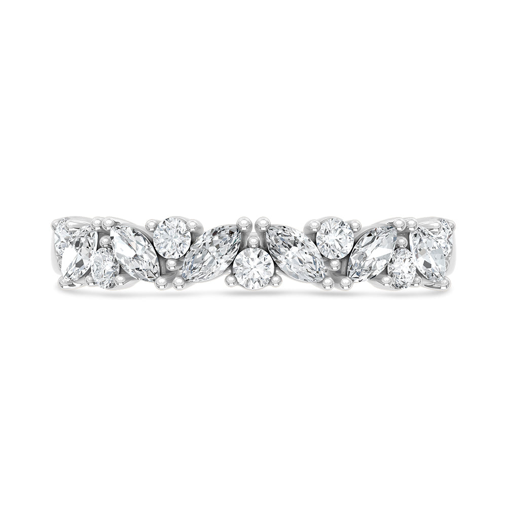 14K White Gold Lab Grown Diamond 5/8 ct. tw. Fashion Band, side profile view showing the band