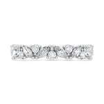 14K White Gold Lab Grown Diamond 5/8 ct. tw. Fashion Band, side profile view showing the band