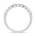 14K White Gold Lab Grown Diamond 5/8 ct. tw. Fashion Band, close-up of the diamond setting