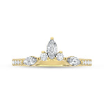 14K Yellow Gold Lab Grown Diamond 1/2 ct. tw. Fashion Band, side profile view showing the band