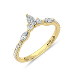 14K Yellow Gold Lab Grown Diamond 1/2 ct. tw. Fashion Band, top view of the diamonds